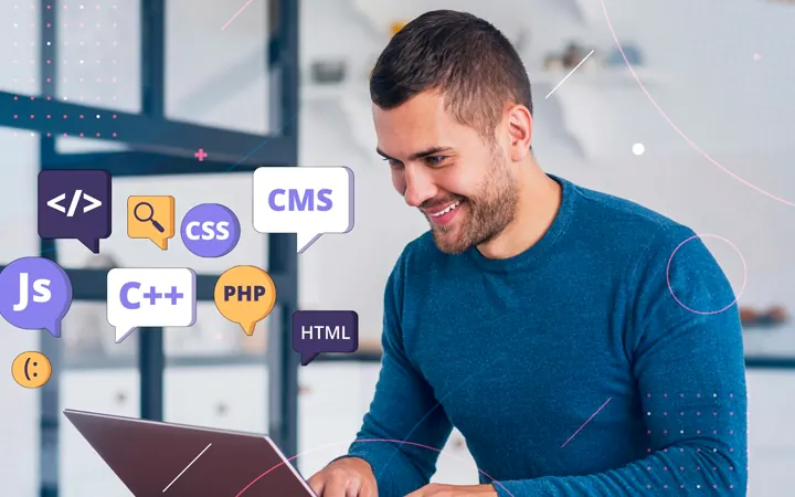 Software developer building a custom application