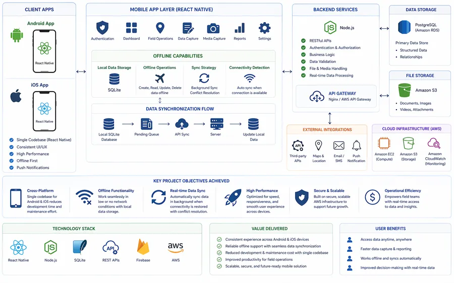 Cross-platform mobile app architecture